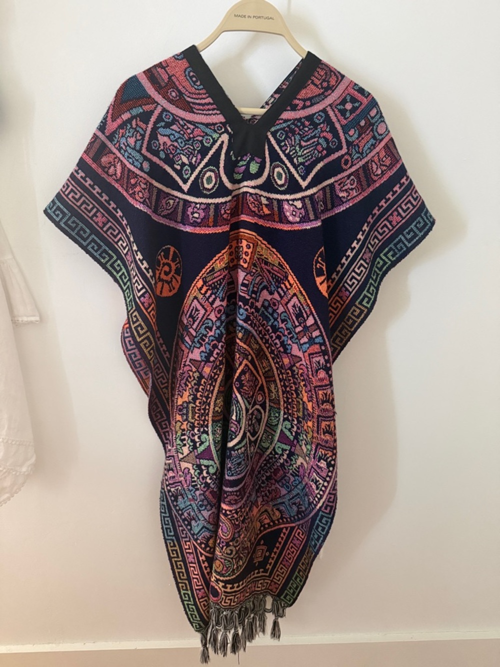 Bohemian Multicolor Woven Poncho